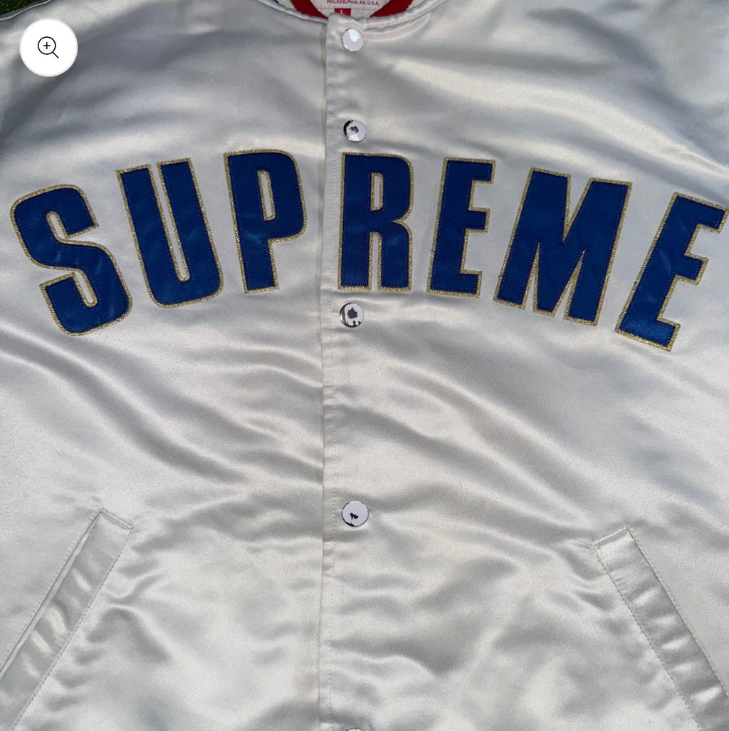 Supreme x Mitchell & Ness Satin Varsity Jacket