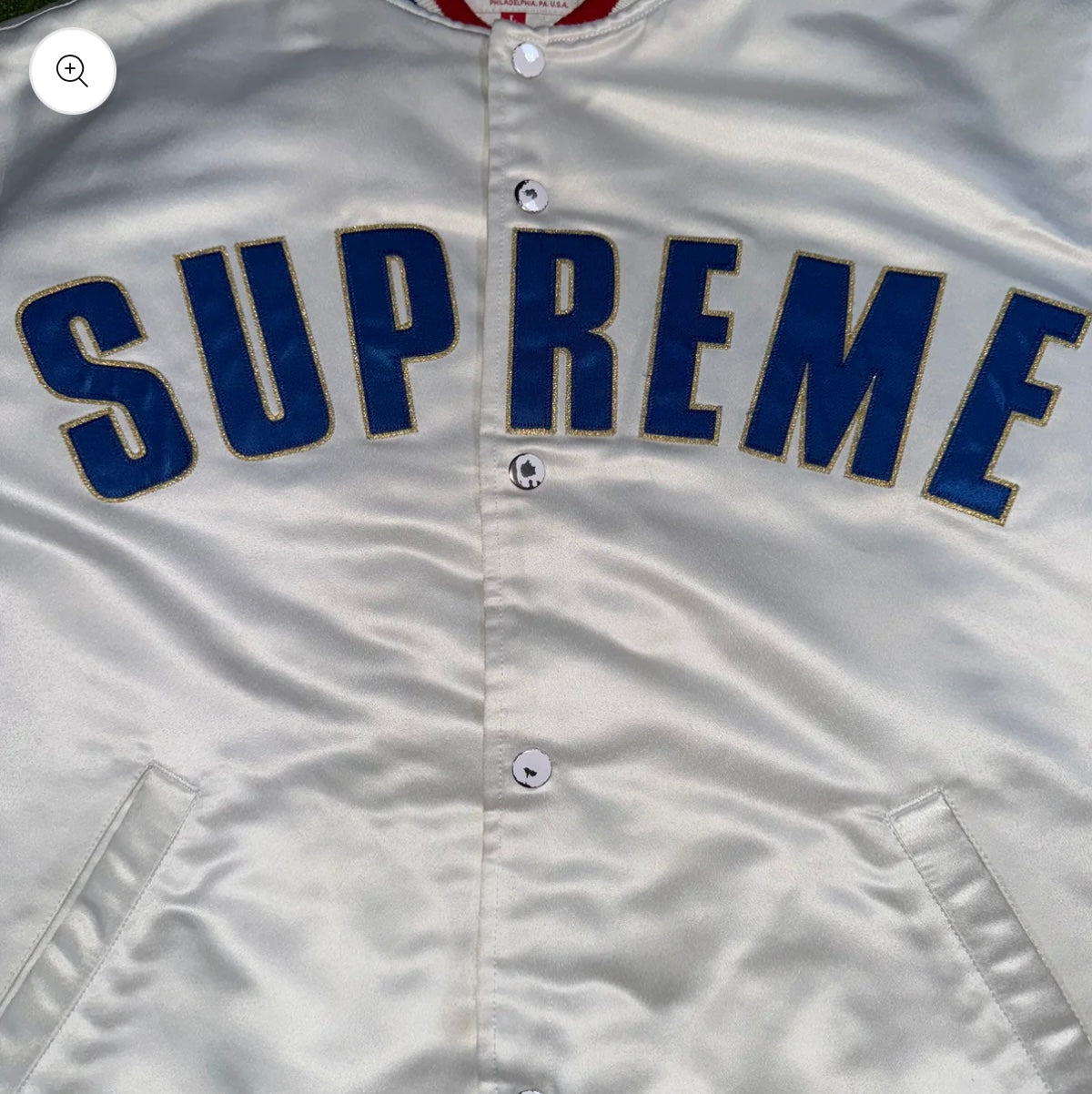 Supreme x Mitchell & Ness Satin Varsity Jacket