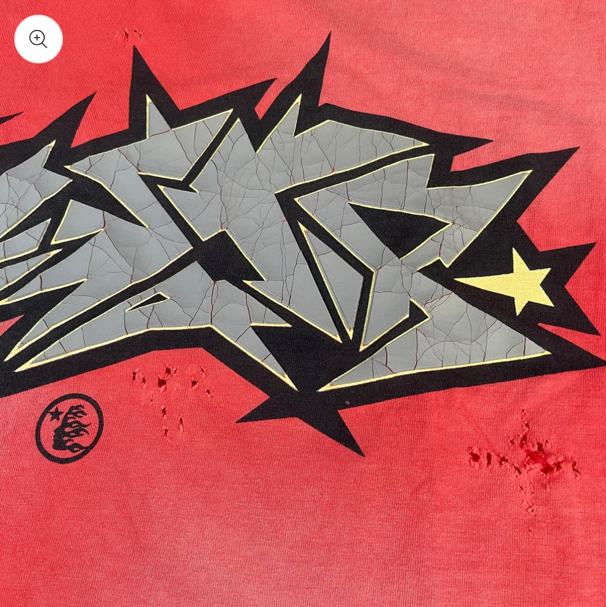 Hellstar Red Crack Print T-shirt
