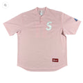 Supreme S Logo Baseball Henley (pink)