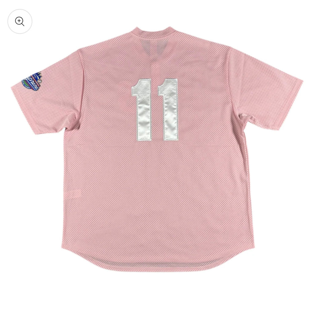 Supreme S Logo Baseball Henley (pink)