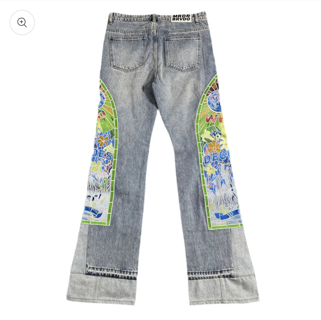 Who Decides War Cowboy Embroidered Denim