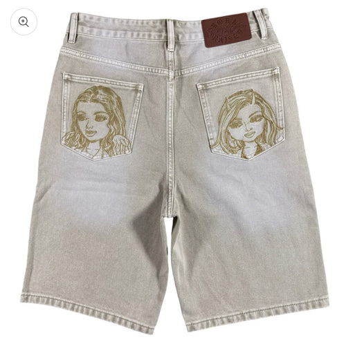 Born x Raised x Mister Cartoon Temptation Denim Shorts Khaki