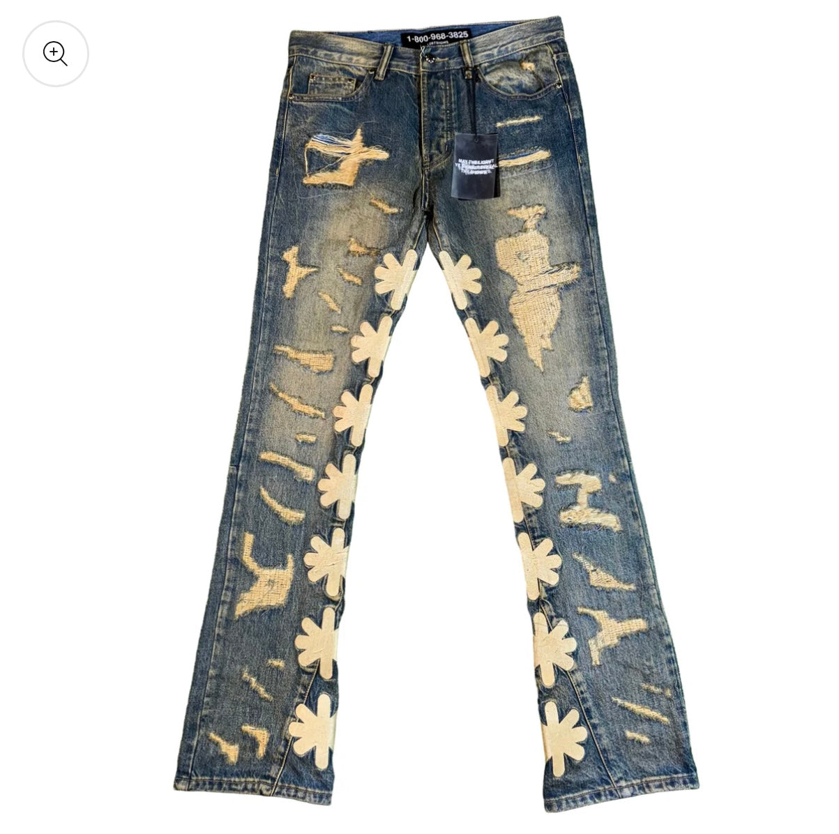 LostShdws Dstry Denim Jeans (Bone)